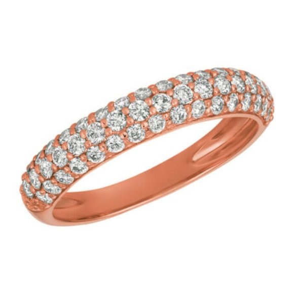0.75 Carat Natural Diamond Ring Band G SI 14K